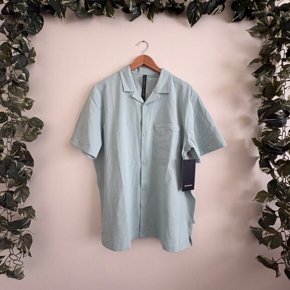 Lululemon Athletic Airing Easy Camp Collar Shirt Arctic Green NWT Men’s Size XL